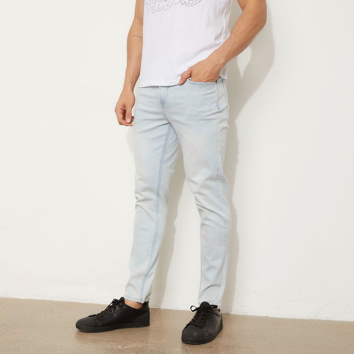 MOSSIMO - Jean 5 Bolsillos Hombre Skinny de Algodón Mossimo