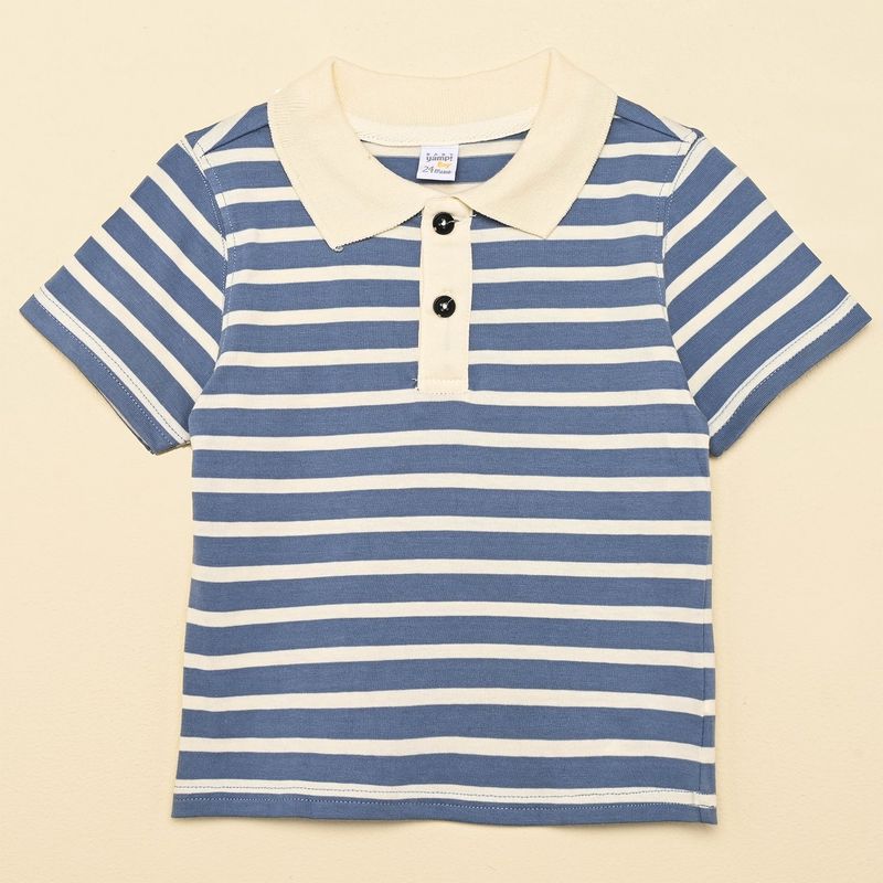 YAMP - Camiseta polo para Bebé niño Manga corta de Algodón Yamp