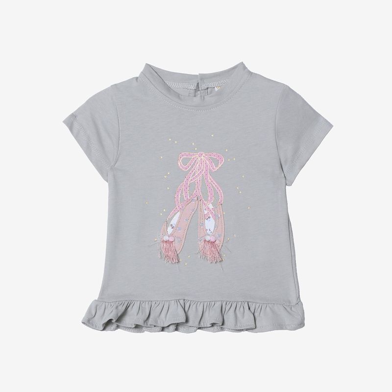 YAMP - Camiseta Bebé niña  Con Estampado  Manga corta Yamp