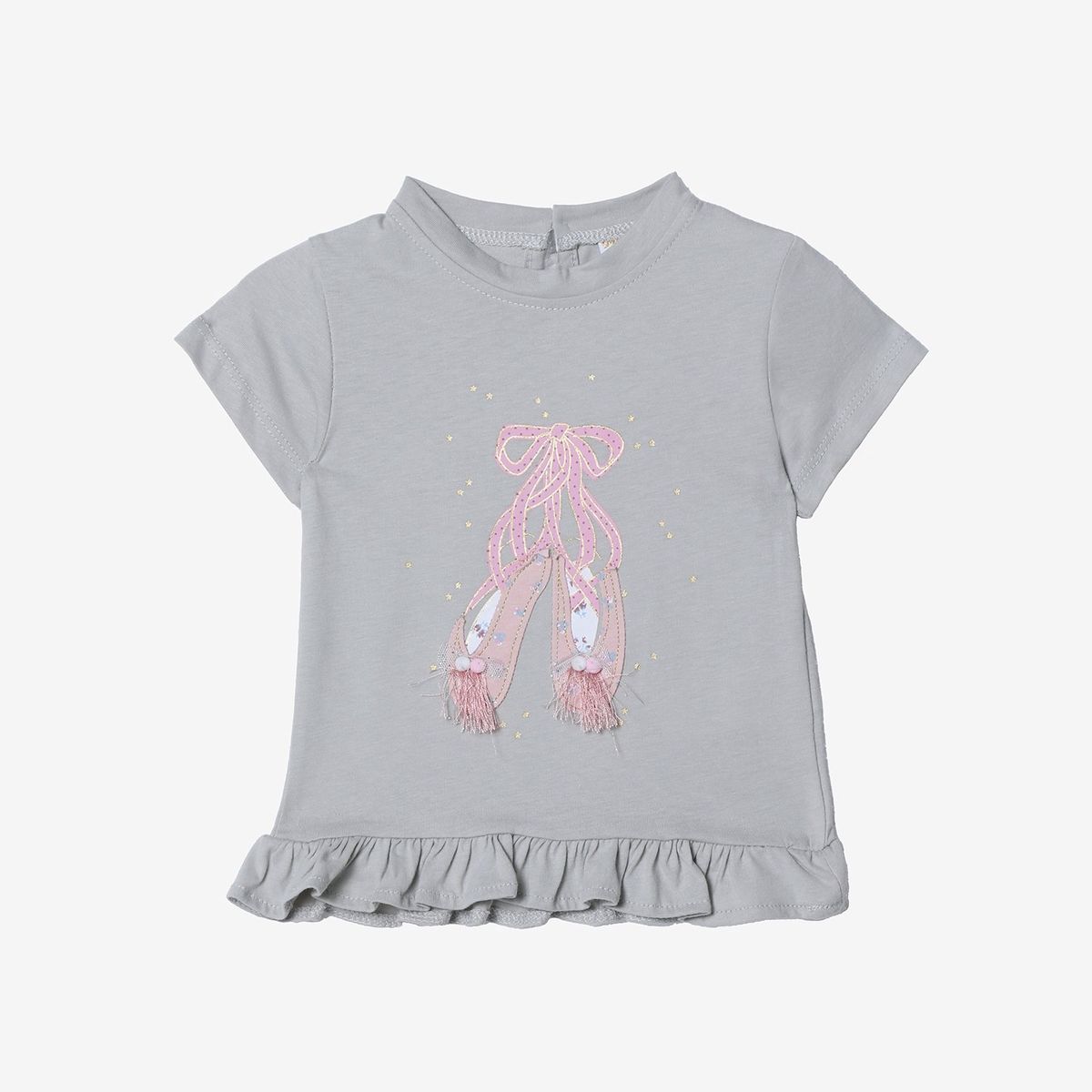 YAMP - Camiseta Bebé niña  Con Estampado  Manga corta Yamp