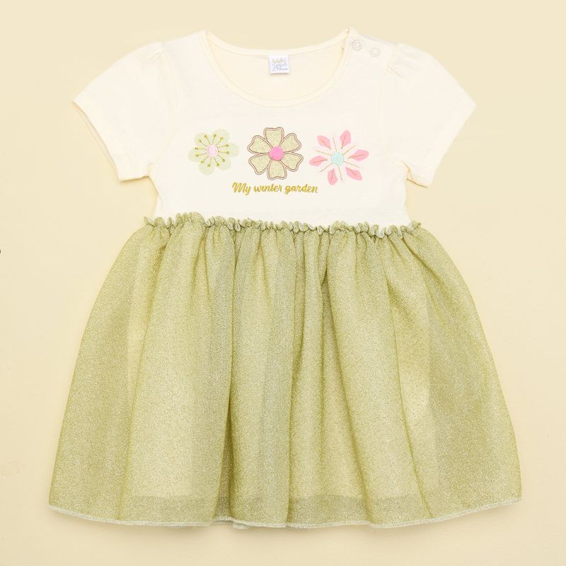 YAMP - Vestido para Bebé niña Tutú Manga corta de Algodón Yamp