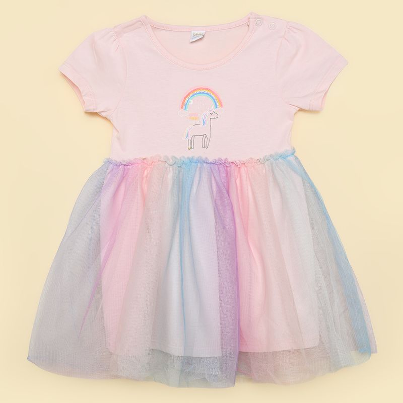 YAMP - Vestido para Bebé niña Tutú Manga corta de Algodón Yamp