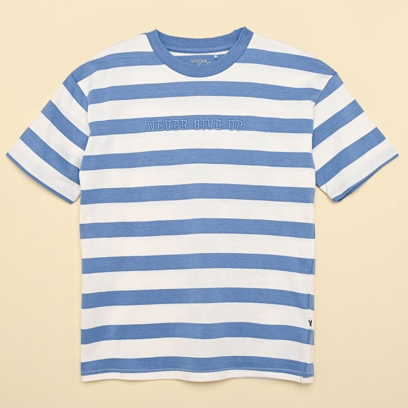YAMP - Camiseta para Niño de Rayas Manga corta Yamp
