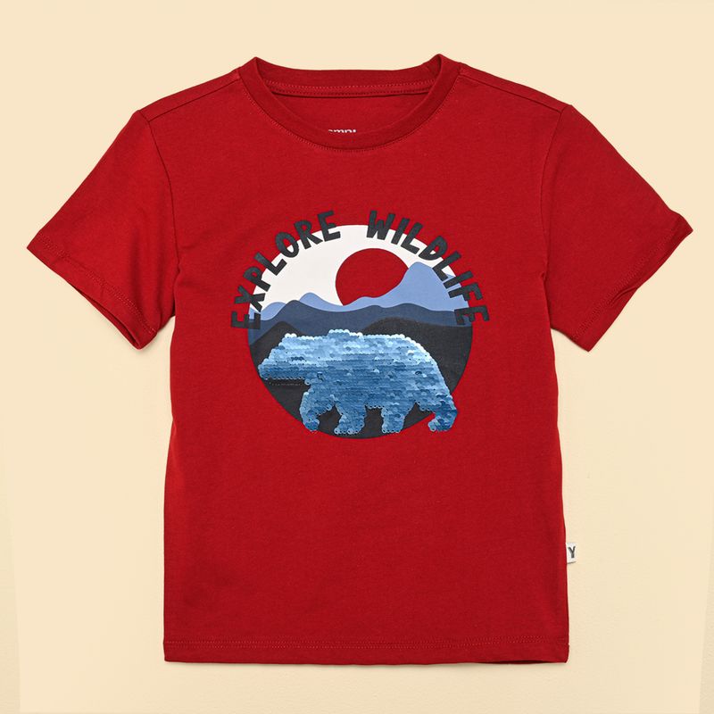 YAMP - Camiseta para Niño con Estampado Manga corta de Algodón Yamp