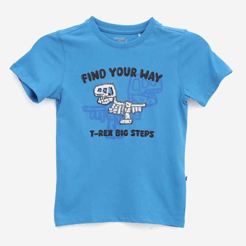YAMP - Camiseta para Niño con Estampado Manga corta de Algodón Yamp