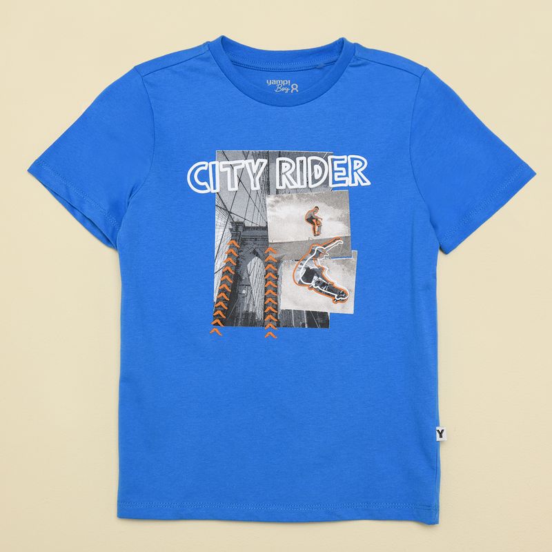 YAMP - Camiseta para Niño con Estampado Manga corta de Algodón Yamp