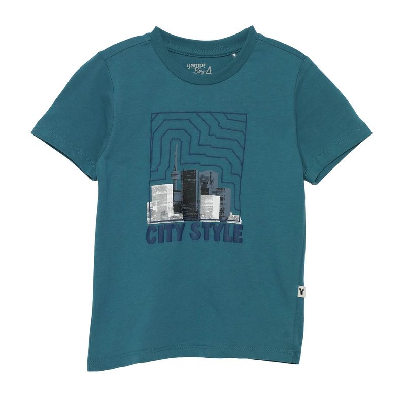 YAMP - Camiseta para Niño con Estampado Manga corta de Algodón Yamp
