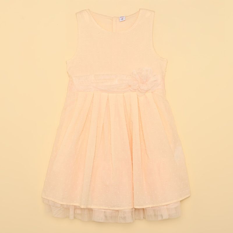 YAMP - Vestido para Niña con Flores de Algodón Yamp