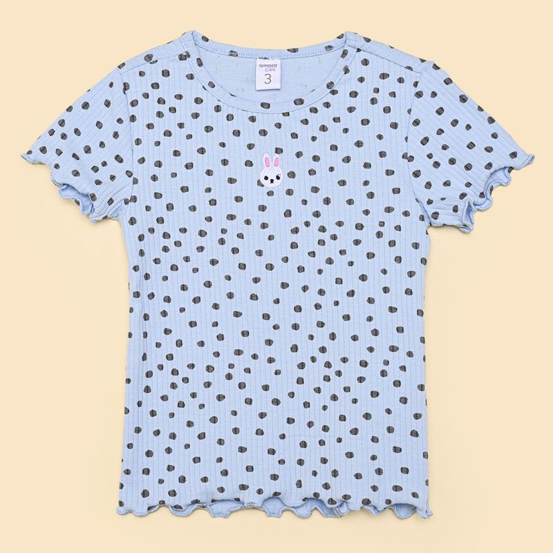 YAMP - Camiseta para Niña Manga corta de Algodón Yamp