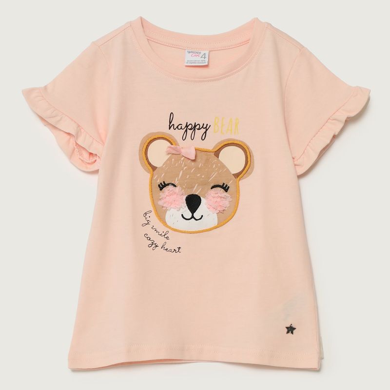 YAMP - Camiseta para Niña con Estampado Manga corta Yamp