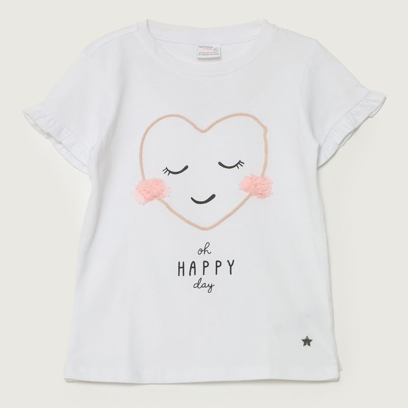 YAMP - Camiseta para Niña con Estampado Manga corta Yamp