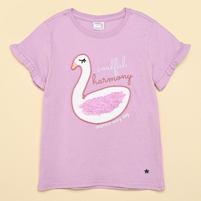 YAMP - Camiseta para Niña con Estampado Manga corta Yamp
