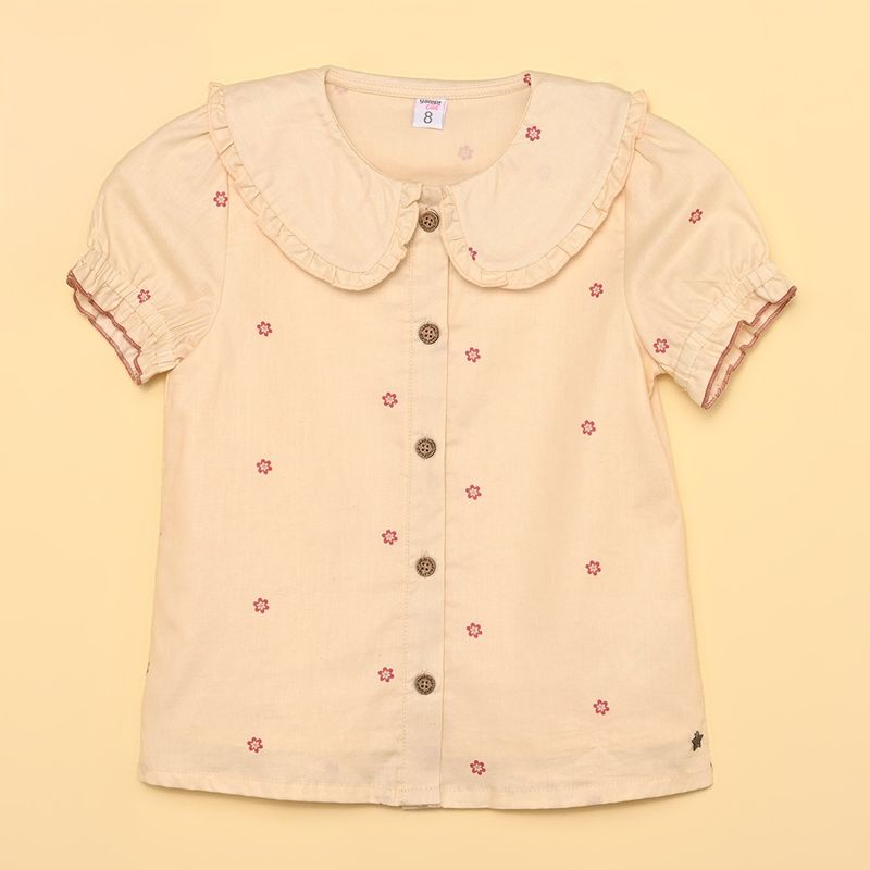 YAMP - Blusa para Niña Manga corta de Algodón Yamp