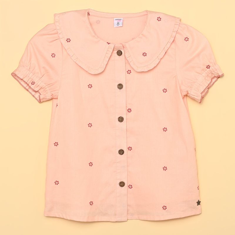 YAMP - Blusa para Niña Manga corta de Algodón Yamp