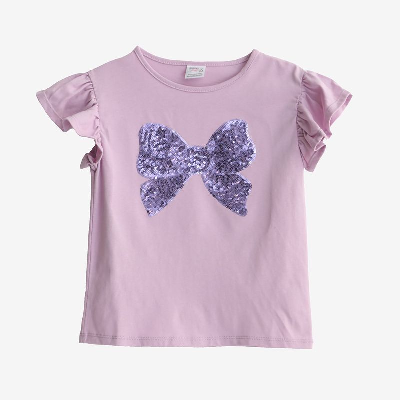 YAMP - Camiseta para Niña con Estampado Manga corta de Algodón Yamp