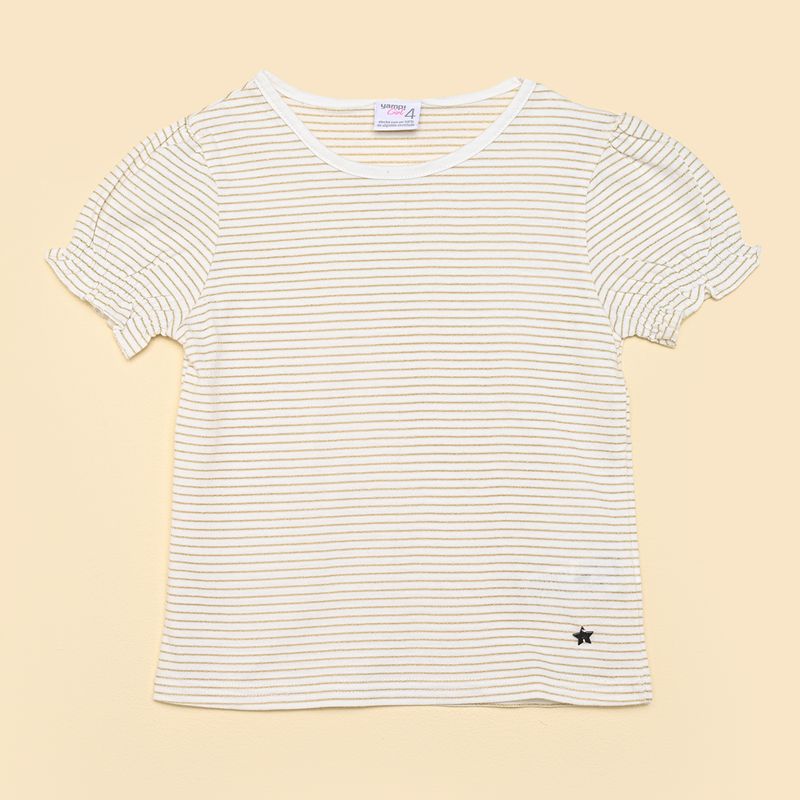 YAMP - Camiseta para Niña de Rayas Manga corta Yamp