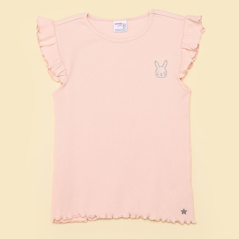 YAMP - Camiseta para Niña Manga corta de Algodón Yamp