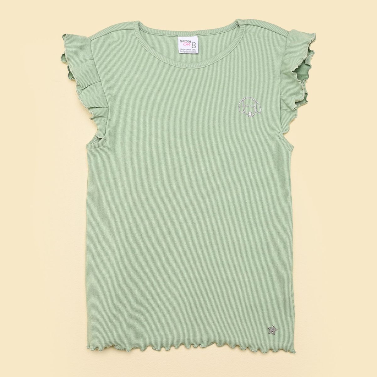 YAMP - Camiseta para Niña Manga corta de Algodón Yamp