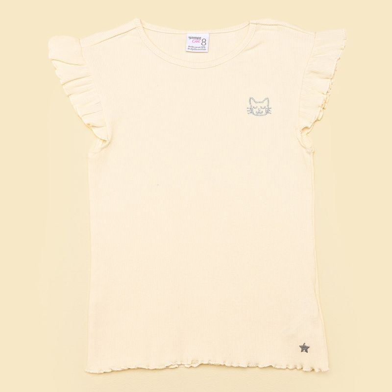 YAMP - Camiseta para Niña Manga corta de Algodón Yamp