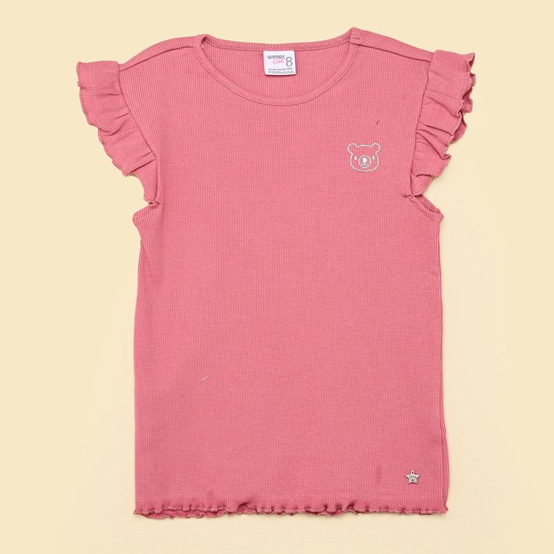 YAMP - Camiseta para Niña Manga corta de Algodón Yamp