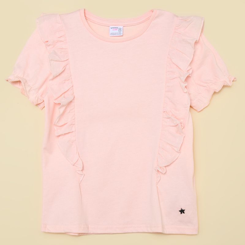YAMP - Camiseta para Niña con Boleros Manga corta Yamp