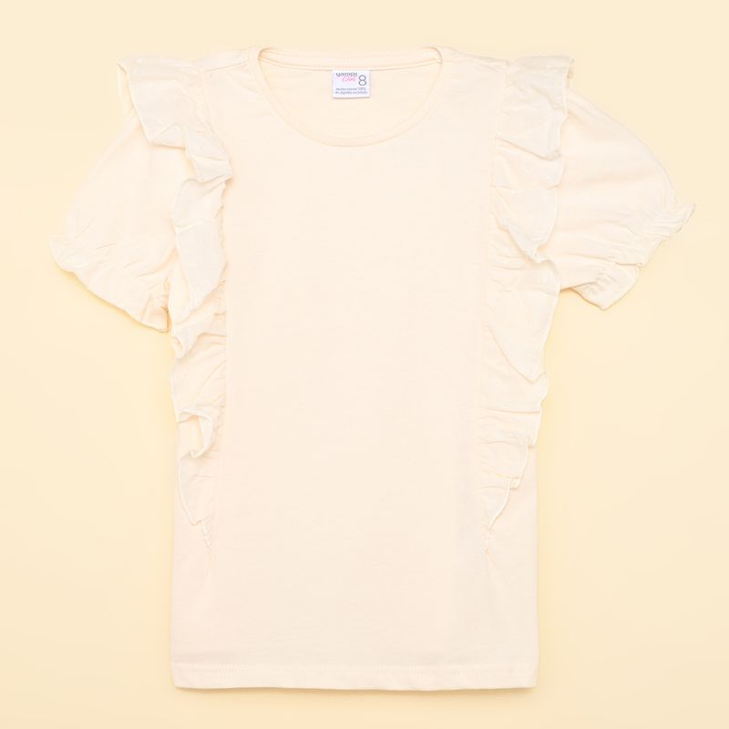 YAMP - Camiseta para Niña con Boleros Manga corta Yamp