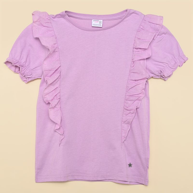 YAMP - Camiseta para Niña con Boleros Manga corta Yamp