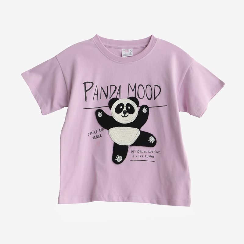 YAMP - Camiseta para Niña con Estampado Manga corta de Algodón Yamp