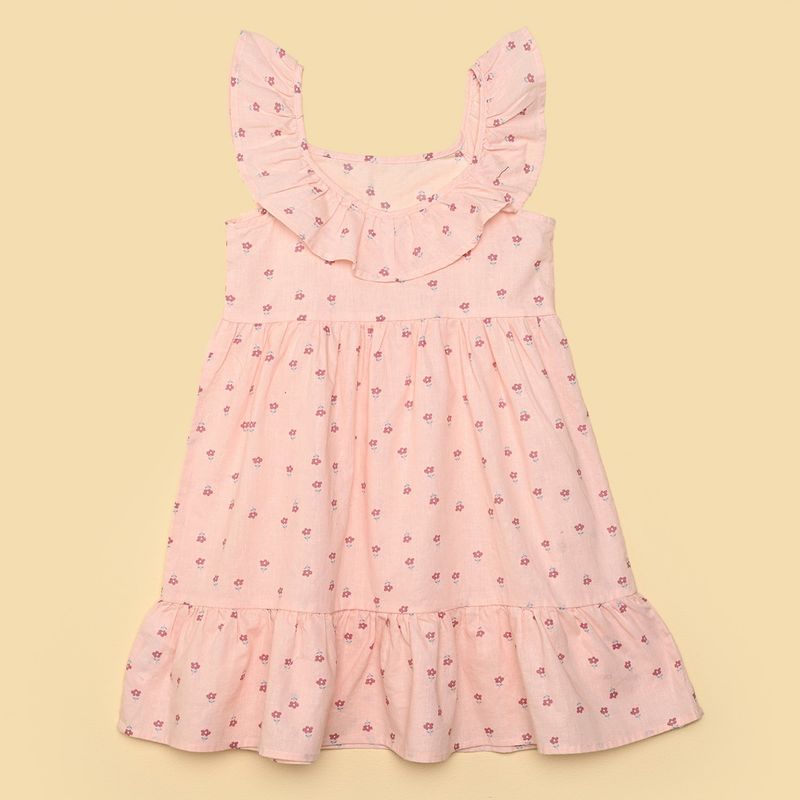 YAMP - Vestido para Niña con Boleros de Algodón Yamp