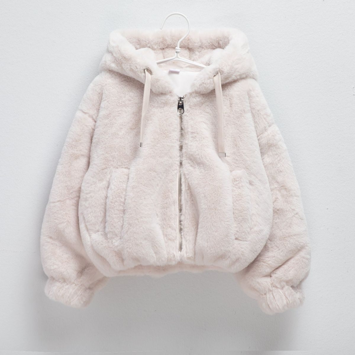 YAMP - Chaqueta Niña  Efecto pelo Con capucha Yamp