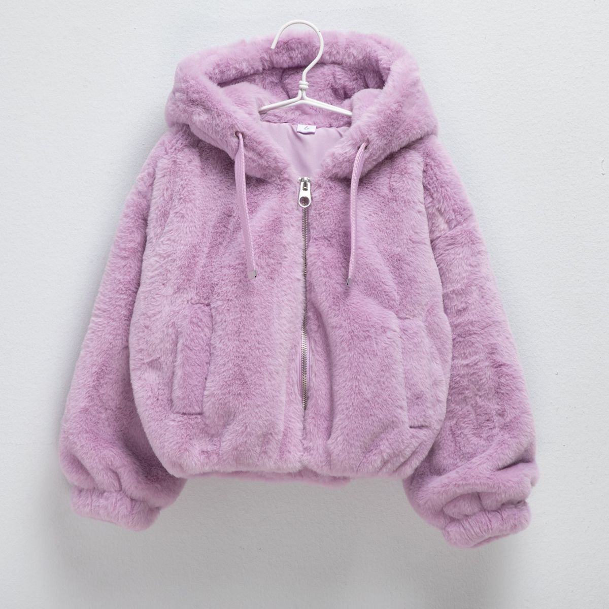 YAMP - Chaqueta Niña  Efecto pelo Con capucha Yamp