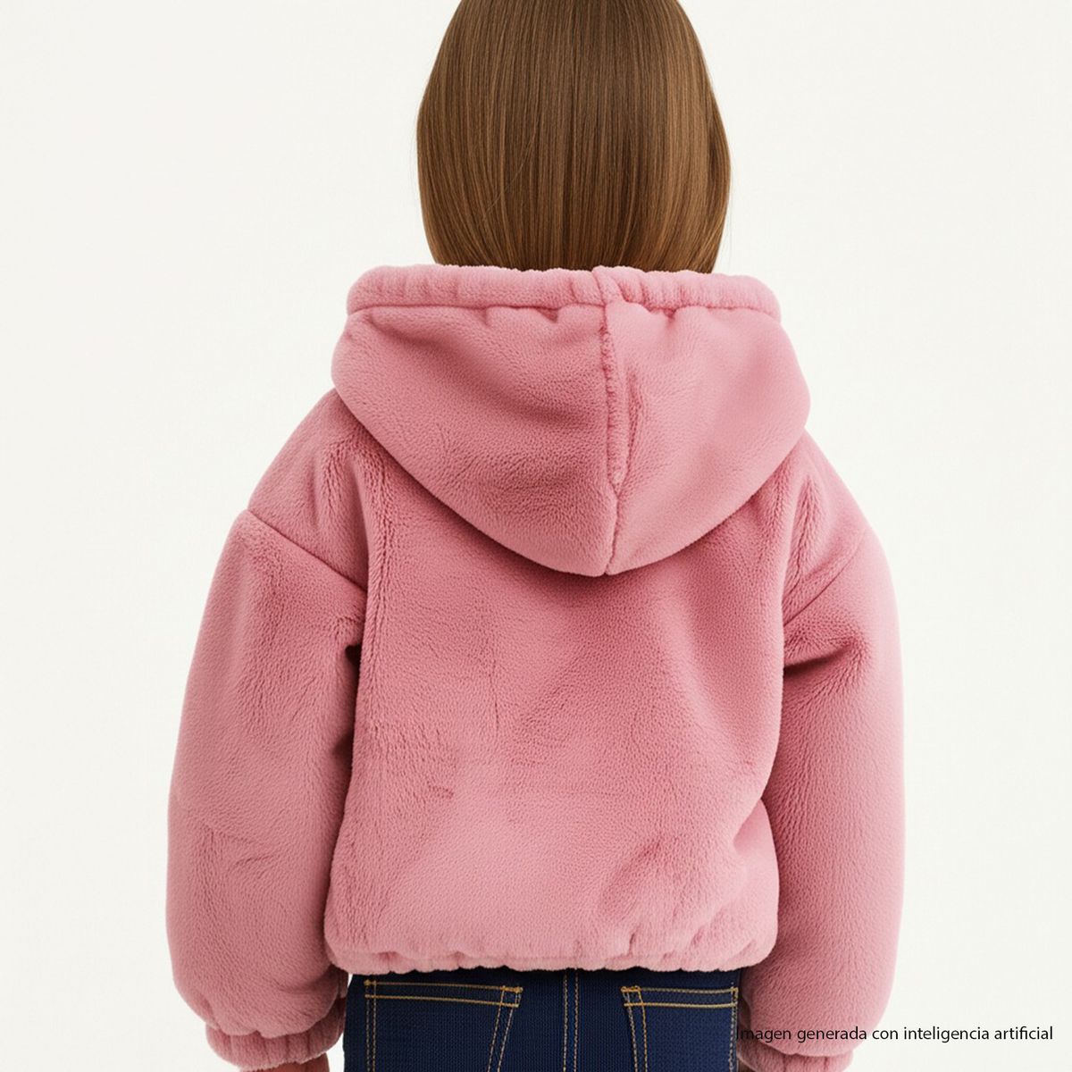 YAMP - Chaqueta Niña  Efecto pelo Con capucha Yamp