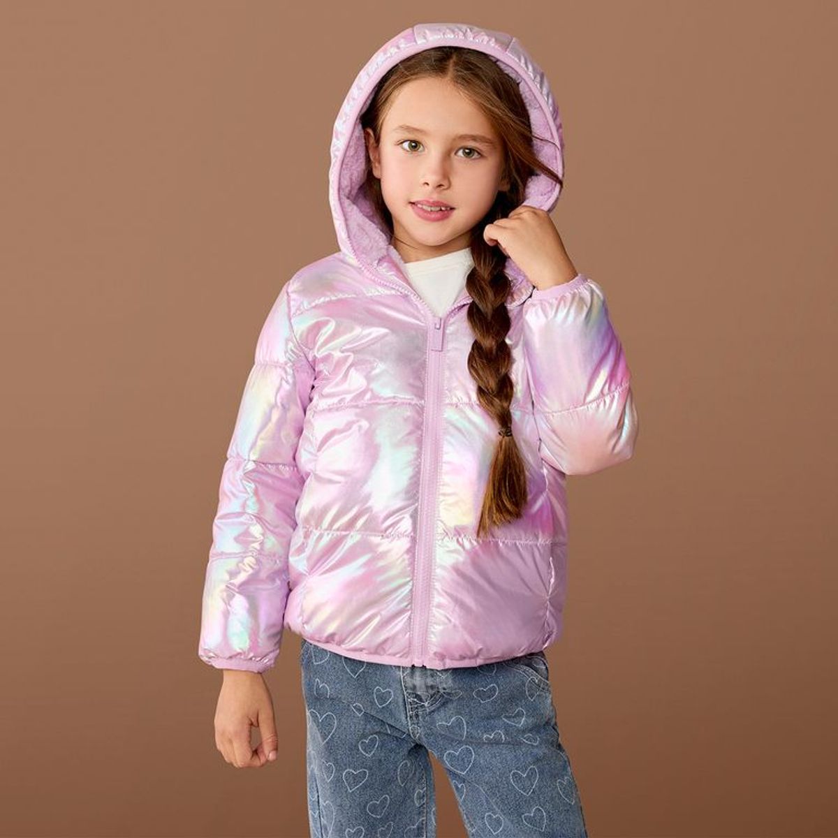 YAMP - Chaqueta para Niña Acolchado Con capucha Yamp