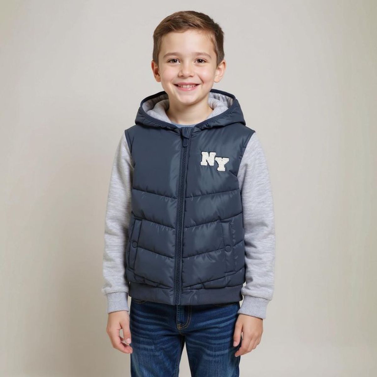 YAMP - Chaqueta para Niño Acolchada Con capucha Yamp