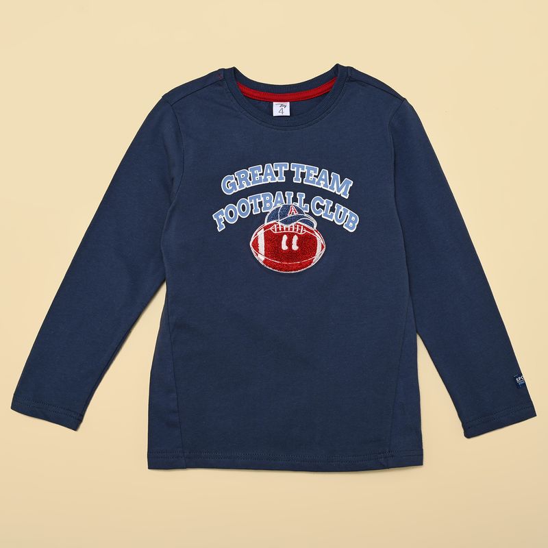 YAMP - Camiseta para Niño con Estampado Manga larga de Algodón Yamp