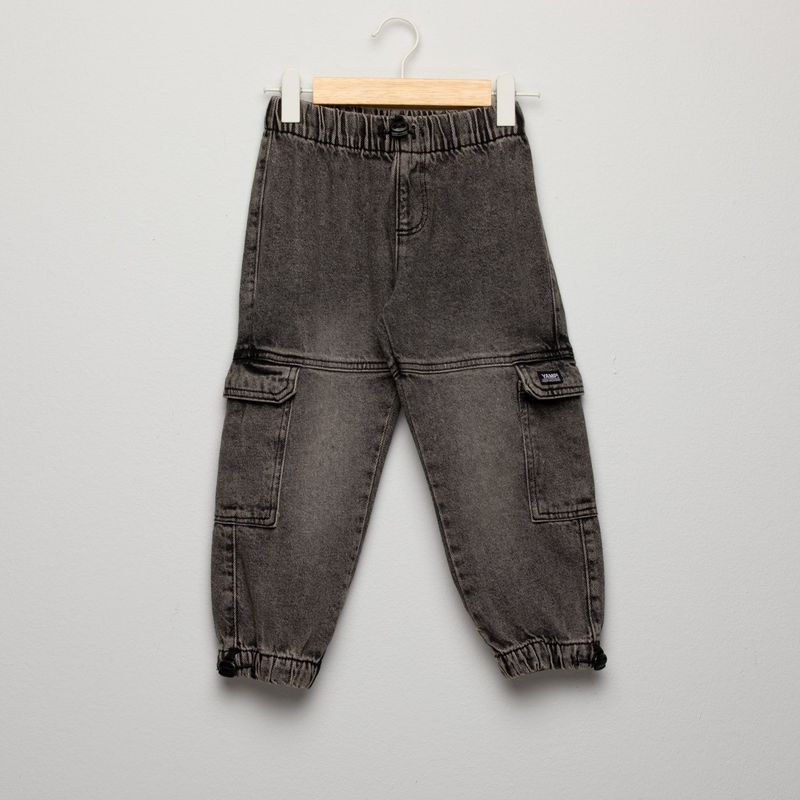YAMP - Jean para Niño Cintura elásticada Jogger de Algodón Yamp