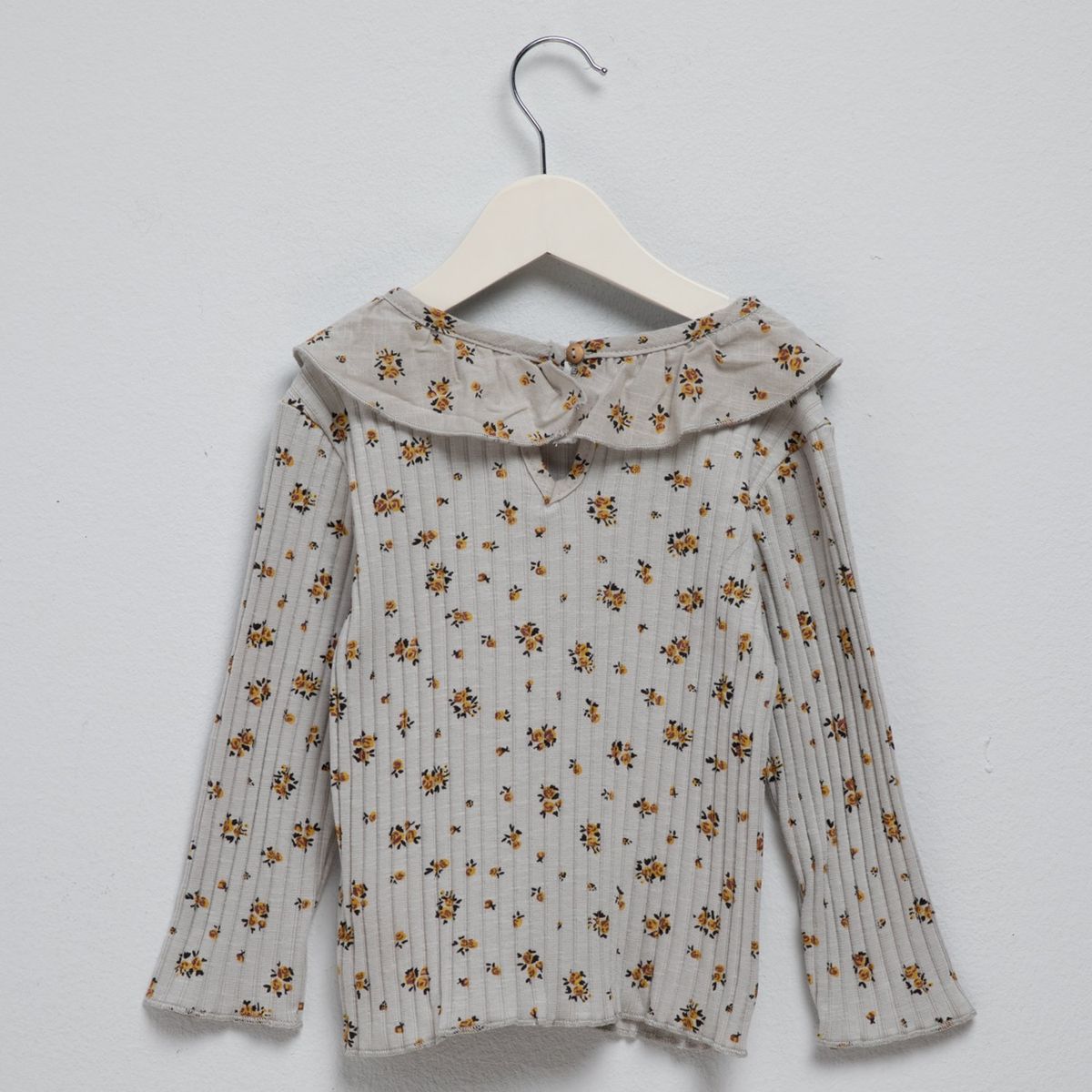 YAMP - Camiseta manga larga Bebé niña  Acanalada  Manga larga Yamp