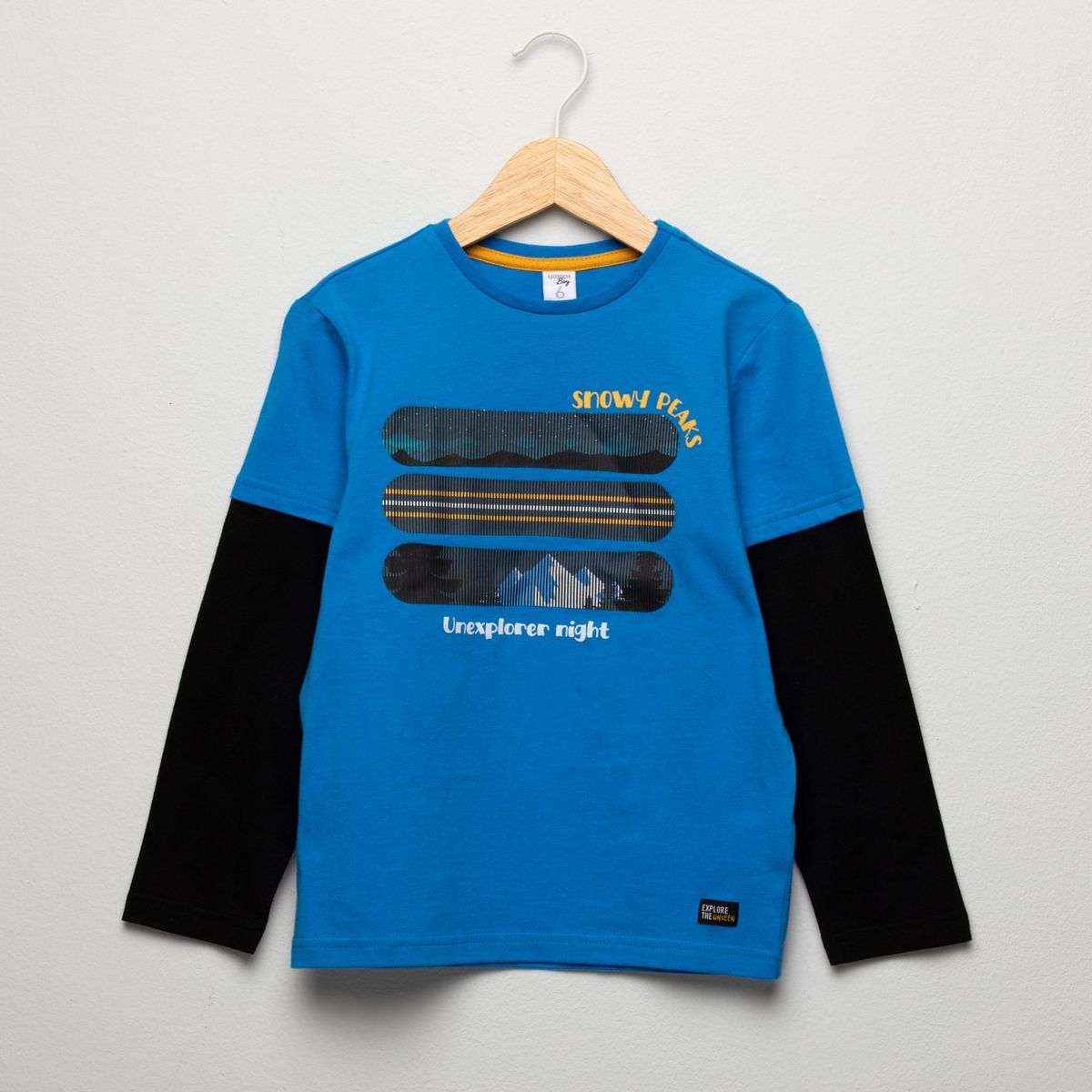 YAMP - Camiseta para Niño con Estampado Manga larga de Algodón Yamp