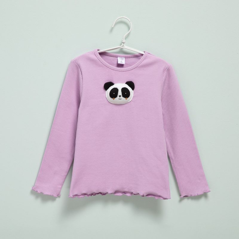 YAMP - Camiseta manga larga para Niña con Estampado de Algodón Yamp
