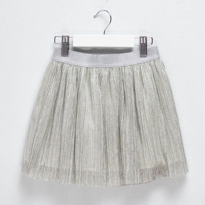 YAMP - Falda para Niña Brillante Cintura elásticada Yamp