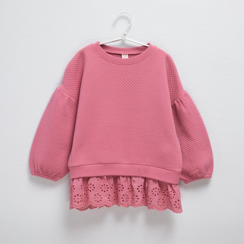 YAMP - Saco para Niña con Ojalillo de Algodón Yamp
