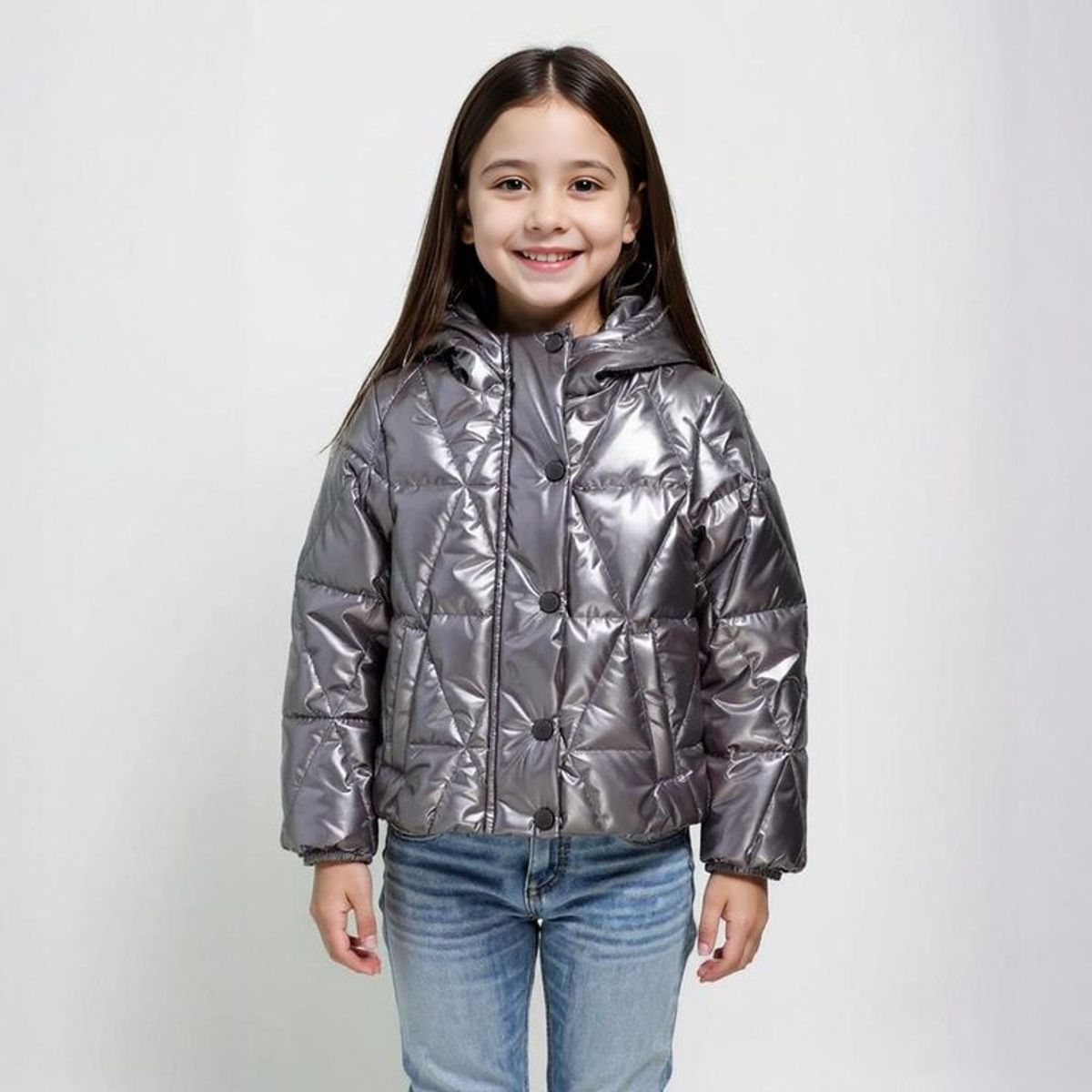 YAMP - Chaqueta Con capucha para Niña Acolchado Yamp