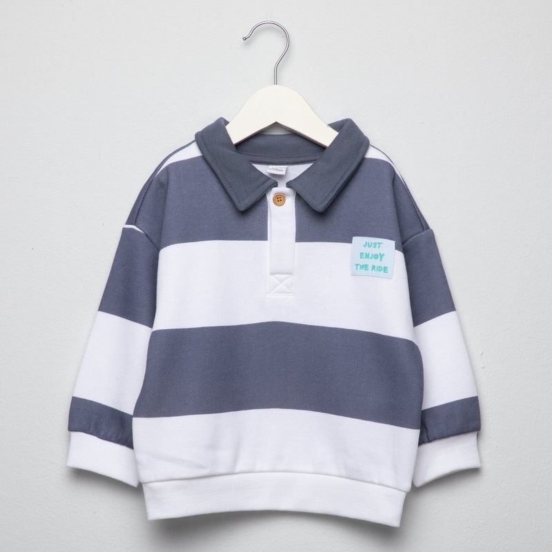 YAMP - Saco para Bebé niño de Rayas Con cuello Algodón Yamp