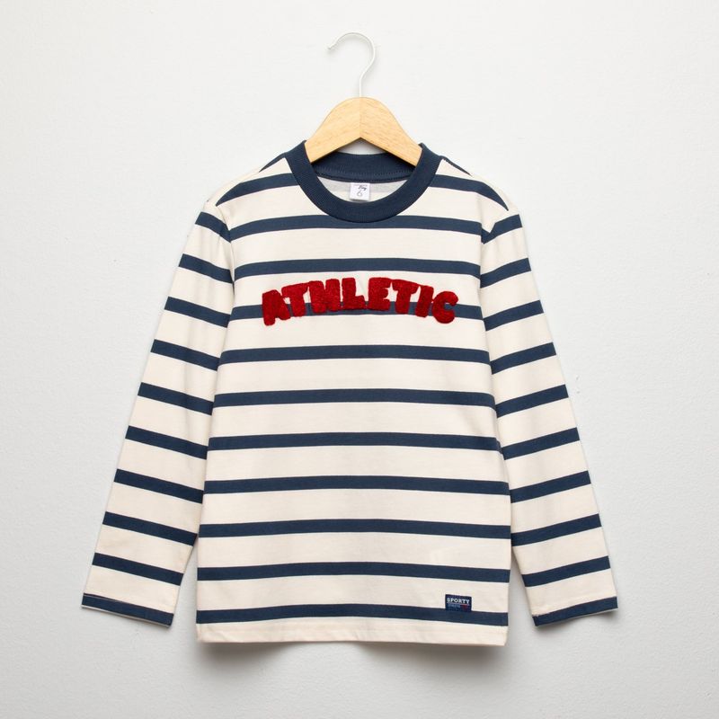 YAMP - Camiseta manga larga Niño  De Rayas  Manga larga Algodón Yamp