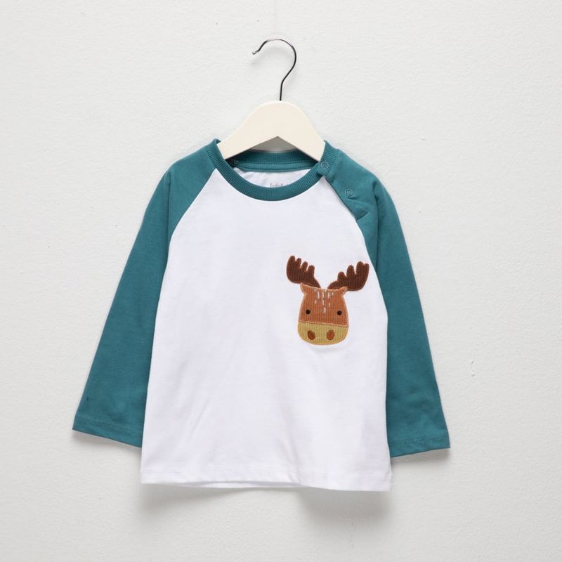 YAMP - Camiseta manga larga para Bebé niño con Estampado de Algodón Yamp