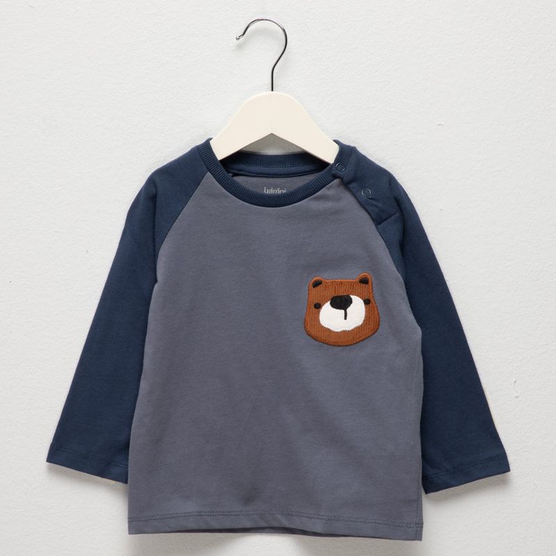 YAMP - Camiseta manga larga para Bebé niño con Estampado de Algodón Yamp