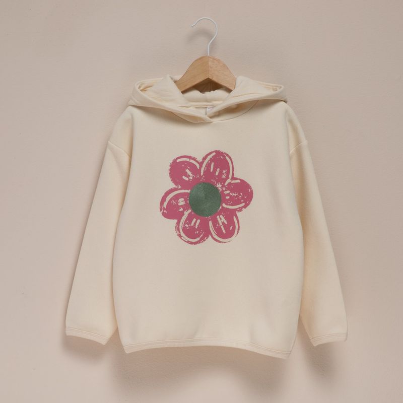 YAMP - Saco para Niña con Estampado Con capucha de Algodón Yamp