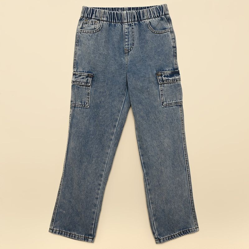 YAMP - Jean para Niño Cintura elásticada de Algodón Yamp