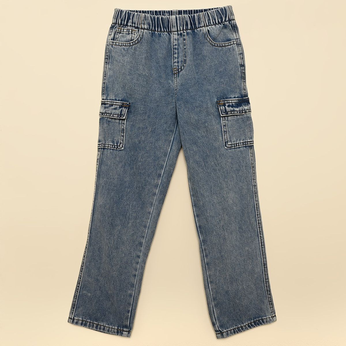 YAMP - Jean para Niño Cintura elásticada de Algodón Yamp