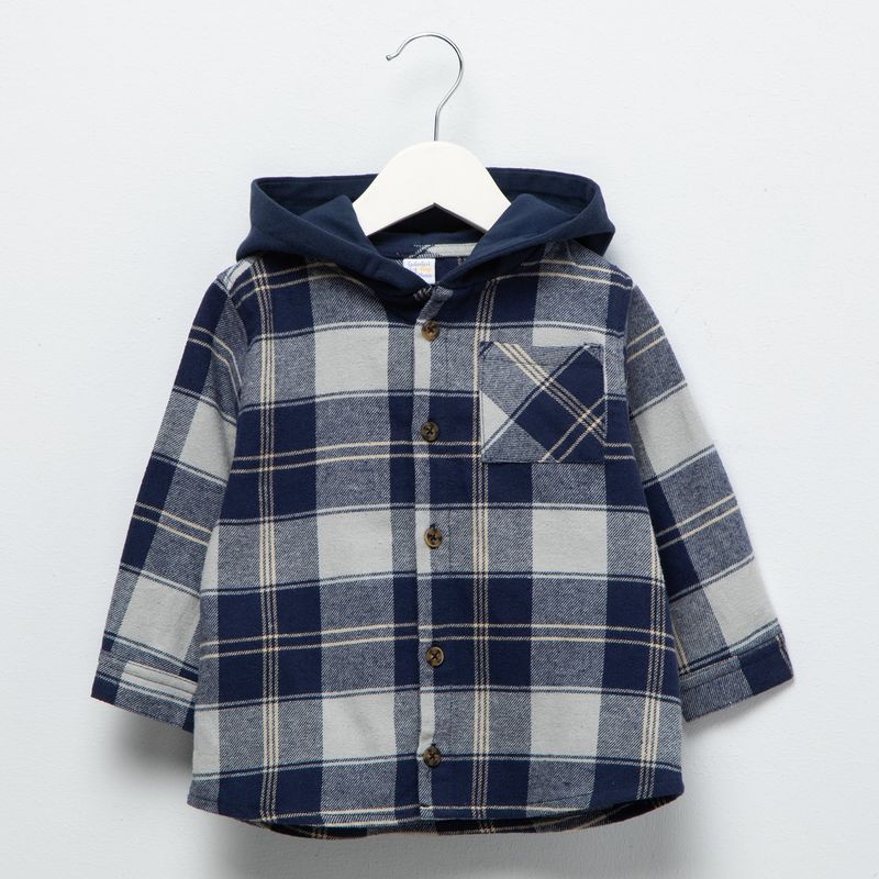 YAMP - Camisa Bebé niño  De Cuadros  Manga larga Algodón Yamp